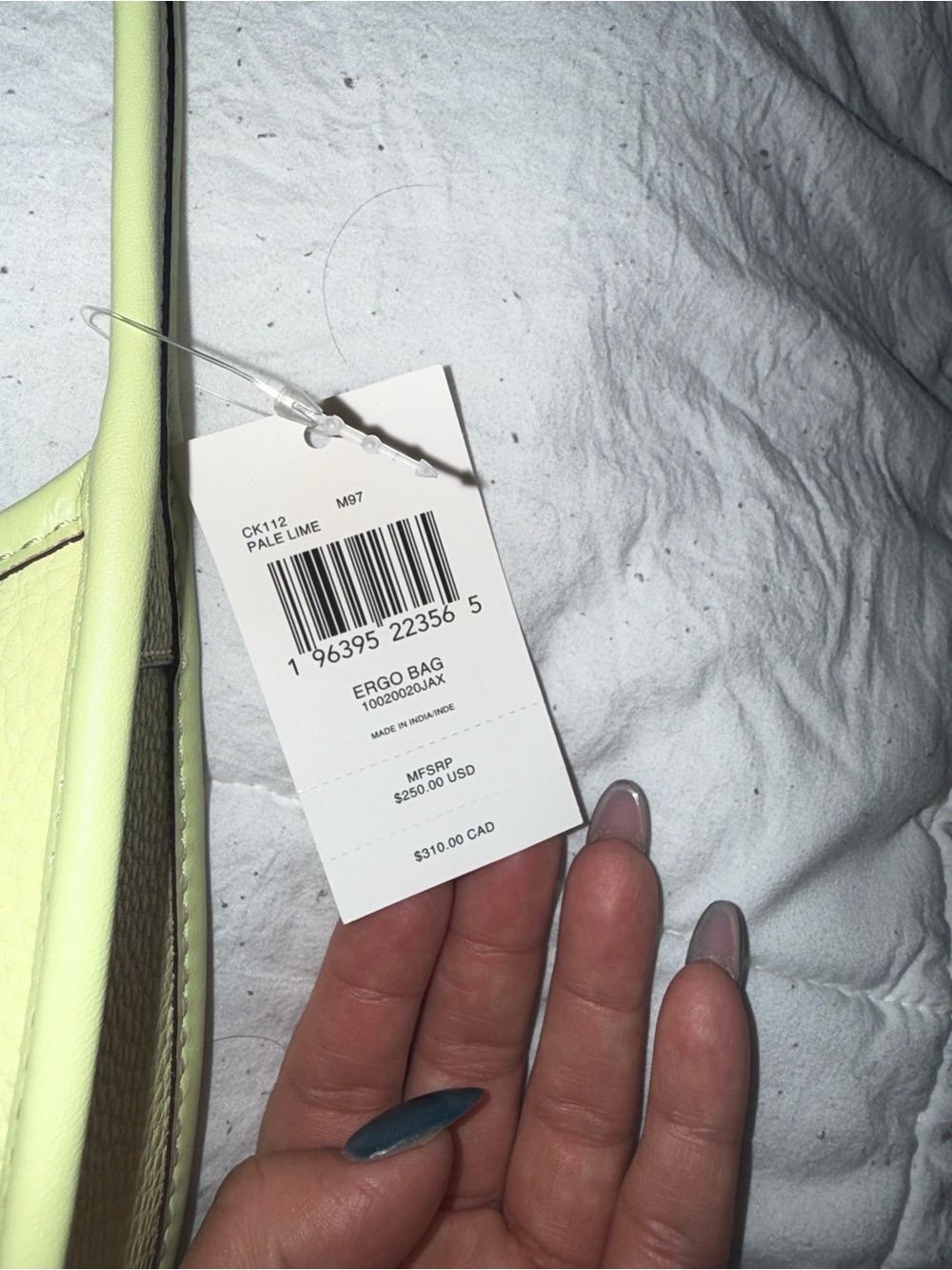 Coach Light Lime Pebbled Leather Hobo Bag with Multicolor Charm - Picture 5 of 5